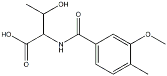 3-hydroxy-2-[(3-methoxy-4-methylphenyl)formamido]butanoic acid Struktur