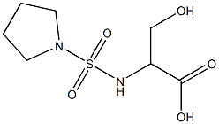 3-hydroxy-2-[(pyrrolidine-1-sulfonyl)amino]propanoic acid Struktur