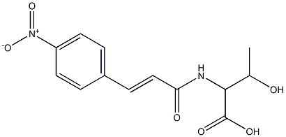 3-hydroxy-2-{[(2E)-3-(4-nitrophenyl)prop-2-enoyl]amino}butanoic acid Struktur