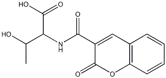 3-hydroxy-2-{[(2-oxo-2H-chromen-3-yl)carbonyl]amino}butanoic acid Struktur