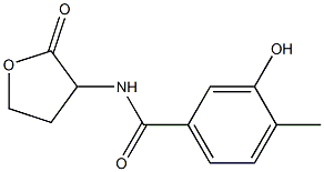 3-hydroxy-4-methyl-N-(2-oxooxolan-3-yl)benzamide Struktur