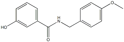 3-hydroxy-N-[(4-methoxyphenyl)methyl]benzamide Struktur