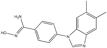 4-(5,6-dimethyl-1H-1,3-benzodiazol-1-yl)-N'-hydroxybenzene-1-carboximidamide Struktur