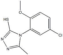 4-(5-chloro-2-methoxyphenyl)-5-methyl-4H-1,2,4-triazole-3-thiol Struktur