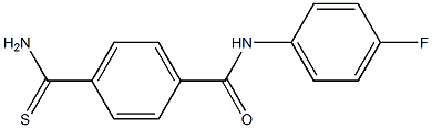 4-(aminocarbonothioyl)-N-(4-fluorophenyl)benzamide Struktur