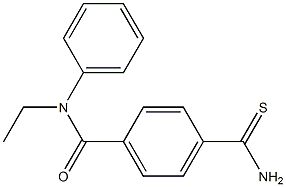 4-(aminocarbonothioyl)-N-ethyl-N-phenylbenzamide Struktur