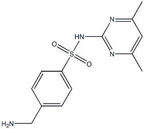 4-(aminomethyl)-N-(4,6-dimethylpyrimidin-2-yl)benzene-1-sulfonamide Struktur