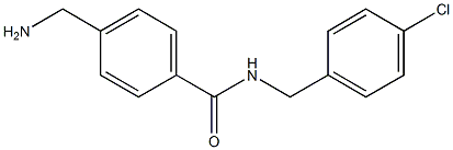 4-(aminomethyl)-N-[(4-chlorophenyl)methyl]benzamide Struktur