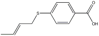 4-(but-2-en-1-ylsulfanyl)benzoic acid Struktur