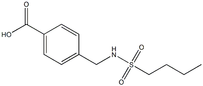 4-(butane-1-sulfonamidomethyl)benzoic acid Struktur