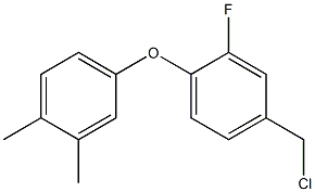 4-(chloromethyl)-1-(3,4-dimethylphenoxy)-2-fluorobenzene Struktur