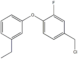 4-(chloromethyl)-1-(3-ethylphenoxy)-2-fluorobenzene Struktur