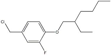 4-(chloromethyl)-1-[(2-ethylhexyl)oxy]-2-fluorobenzene Struktur