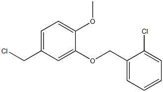 4-(chloromethyl)-2-[(2-chlorophenyl)methoxy]-1-methoxybenzene Struktur