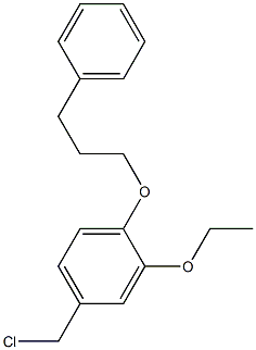 4-(chloromethyl)-2-ethoxy-1-(3-phenylpropoxy)benzene Struktur