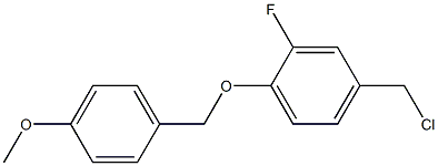 4-(chloromethyl)-2-fluoro-1-[(4-methoxyphenyl)methoxy]benzene Struktur