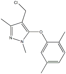 4-(chloromethyl)-5-(2,5-dimethylphenoxy)-1,3-dimethyl-1H-pyrazole Struktur