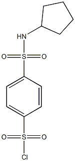 4-(cyclopentylsulfamoyl)benzene-1-sulfonyl chloride Struktur