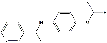 4-(difluoromethoxy)-N-(1-phenylpropyl)aniline Struktur