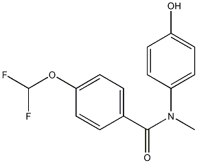 4-(difluoromethoxy)-N-(4-hydroxyphenyl)-N-methylbenzamide Struktur