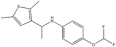 4-(difluoromethoxy)-N-[1-(2,5-dimethylthiophen-3-yl)ethyl]aniline Struktur