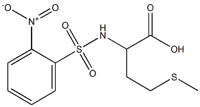 4-(methylsulfanyl)-2-[(2-nitrobenzene)sulfonamido]butanoic acid Struktur