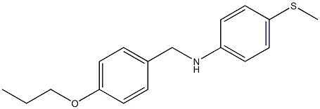 4-(methylsulfanyl)-N-[(4-propoxyphenyl)methyl]aniline Struktur