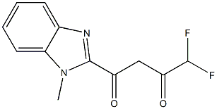 4,4-difluoro-1-(1-methyl-1H-1,3-benzodiazol-2-yl)butane-1,3-dione Struktur