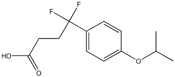 4,4-difluoro-4-[4-(propan-2-yloxy)phenyl]butanoic acid Struktur