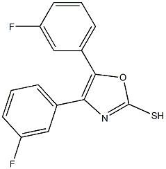 4,5-bis(3-fluorophenyl)-1,3-oxazole-2-thiol Struktur