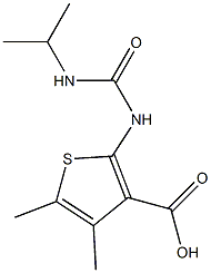 4,5-dimethyl-2-[(propan-2-ylcarbamoyl)amino]thiophene-3-carboxylic acid Struktur