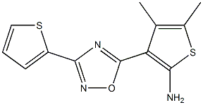 4,5-dimethyl-3-[3-(thiophen-2-yl)-1,2,4-oxadiazol-5-yl]thiophen-2-amine Struktur