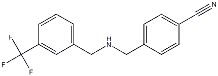 4-[({[3-(trifluoromethyl)phenyl]methyl}amino)methyl]benzonitrile Struktur