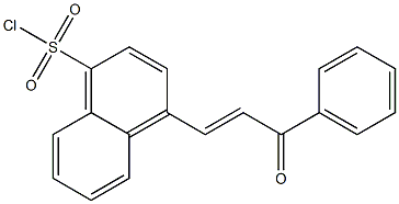 4-[(1E)-3-oxo-3-phenylprop-1-enyl]naphthalene-1-sulfonyl chloride Struktur