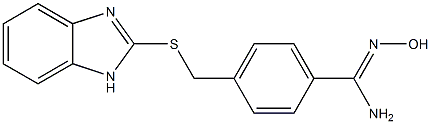 4-[(1H-1,3-benzodiazol-2-ylsulfanyl)methyl]-N'-hydroxybenzene-1-carboximidamide Struktur