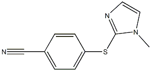 4-[(1-methyl-1H-imidazol-2-yl)sulfanyl]benzonitrile Struktur