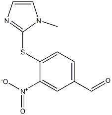 4-[(1-methyl-1H-imidazol-2-yl)thio]-3-nitrobenzaldehyde Struktur