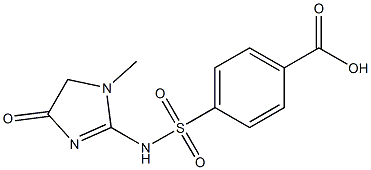 4-[(1-methyl-4-oxo-4,5-dihydro-1H-imidazol-2-yl)sulfamoyl]benzoic acid Struktur