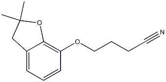 4-[(2,2-dimethyl-2,3-dihydro-1-benzofuran-7-yl)oxy]butanenitrile Struktur