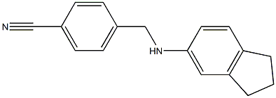 4-[(2,3-dihydro-1H-inden-5-ylamino)methyl]benzonitrile Struktur