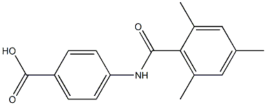 4-[(2,4,6-trimethylbenzene)amido]benzoic acid Struktur