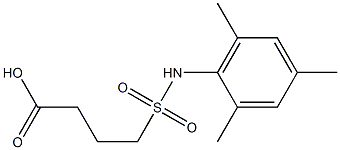 4-[(2,4,6-trimethylphenyl)sulfamoyl]butanoic acid Struktur