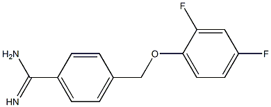 4-[(2,4-difluorophenoxy)methyl]benzenecarboximidamide Struktur