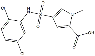 4-[(2,5-dichlorophenyl)sulfamoyl]-1-methyl-1H-pyrrole-2-carboxylic acid Struktur