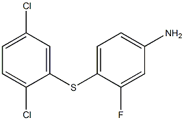 4-[(2,5-dichlorophenyl)sulfanyl]-3-fluoroaniline Struktur