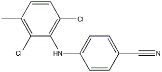 4-[(2,6-dichloro-3-methylphenyl)amino]benzonitrile Struktur