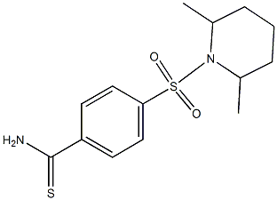 4-[(2,6-dimethylpiperidine-1-)sulfonyl]benzene-1-carbothioamide Struktur