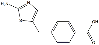 4-[(2-amino-1,3-thiazol-5-yl)methyl]benzoic acid Struktur