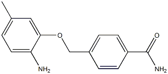 4-[(2-amino-5-methylphenoxy)methyl]benzamide Struktur