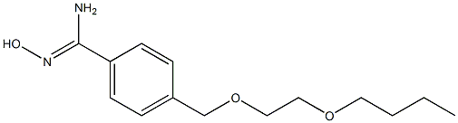 4-[(2-butoxyethoxy)methyl]-N'-hydroxybenzene-1-carboximidamide Struktur